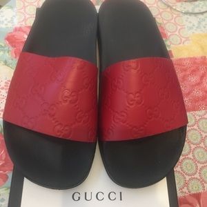 Authentic Gucci red slide size 37